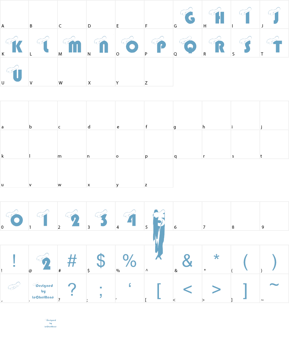 LCR LeChef Font Character